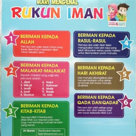 Salam sejahtera untuk kita semuanya para pembaca dan seluruh kaum muslimin di manapun berada. Educational Poster: Rukun Iman | Shopee Malaysia