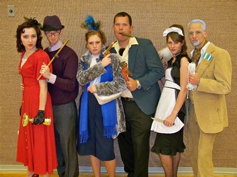 the cast of the game clue don t these guys look great group halloween costumes clue