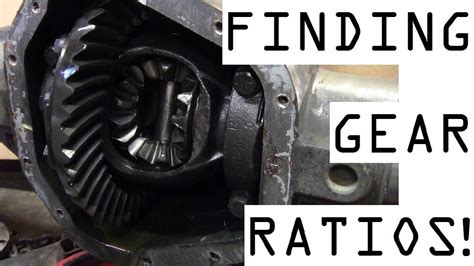 How To Find Axle Gear Ratio Youtube