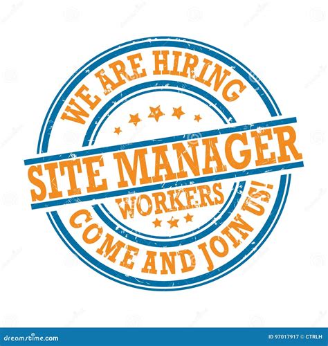 Site Manager Workers - Printable Labled Stock Vector - Illustration of