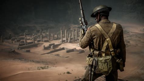 Картинки Battlefield 1 Снайперская винтовка Солдаты Игры 1366x768