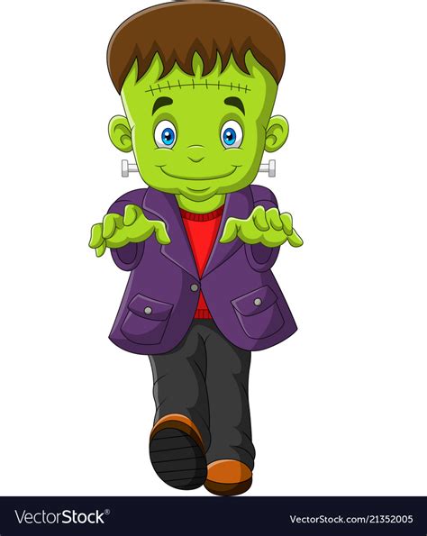 Halloween Frankenstein Character Royalty Free Vector Image