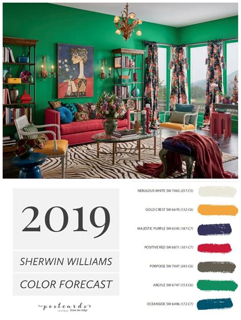 2019 Paint Color Forecast From Sherwin Williams Bold Paint Colors