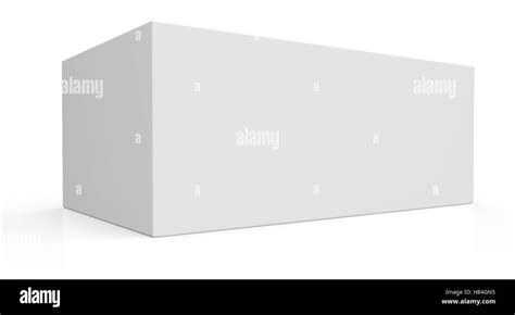 Blank White Box Packaging Template 3d Rendering Isolated White