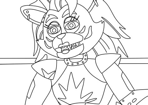 Five Nights At Freddys Coloring Pages Foxy
