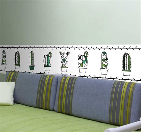 Mini Cacti Wall Border Sticker Tenstickers