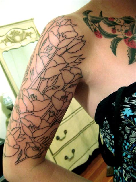 Heart tattoos, roses, and butterflies will always remain popular, but women are now just as likely to rock a badass. Greatest Tattoos Designs: Rose Half Sleeve Tattoos for ...