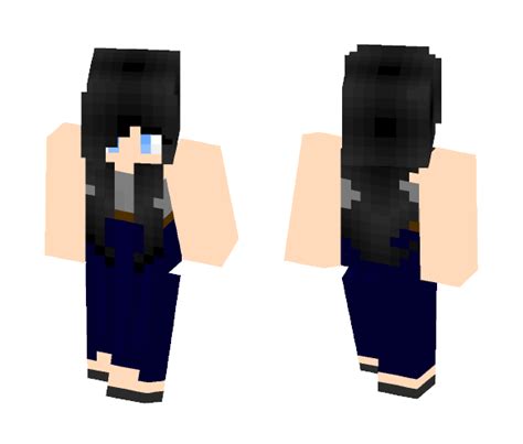 Download Black Hair Dress Female Minecraft Skin For Free
