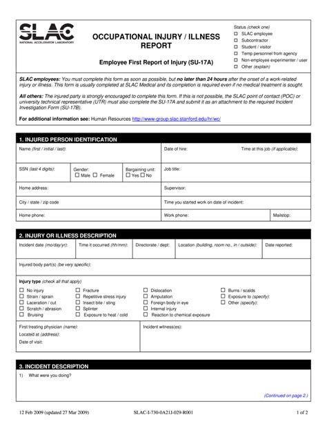 First Report Of Injury Form Fill Out And Sign Online Dochub