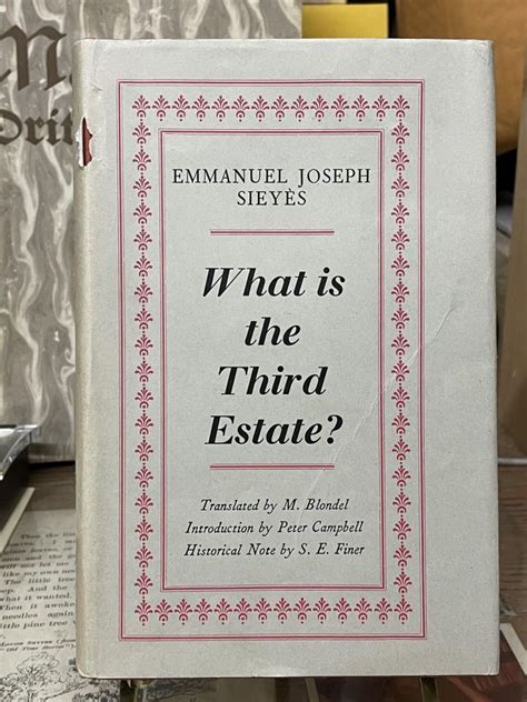 What Is The Third Estate Emmanuel Joseph Sieyès 1st Edition