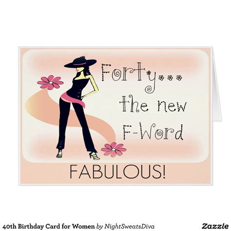 Female Funny 40th Birthday Messages Female 40th 40 Birthday Cards