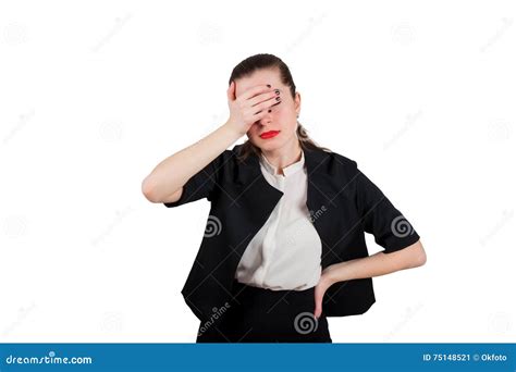 Young Sad Woman With Facepalm Stock Image Image Of Lips Impression