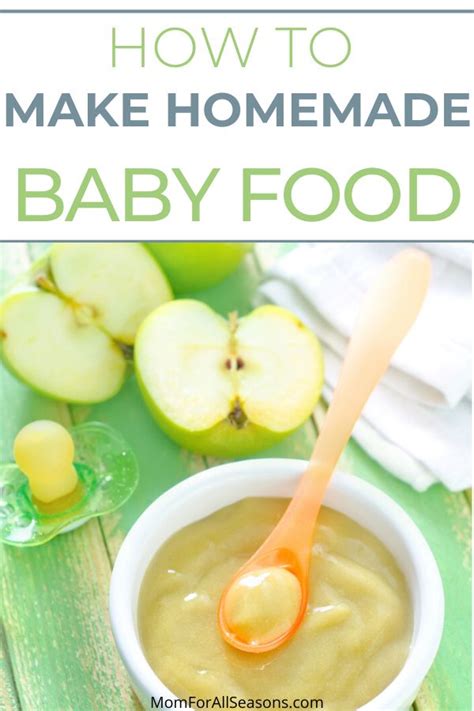 How To Make Homemade Baby Food Mom For All Seasons Homemade Baby