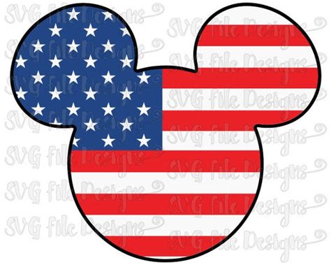 Fourth of July Mickey Mouse American Flag by SVGFileDesigns