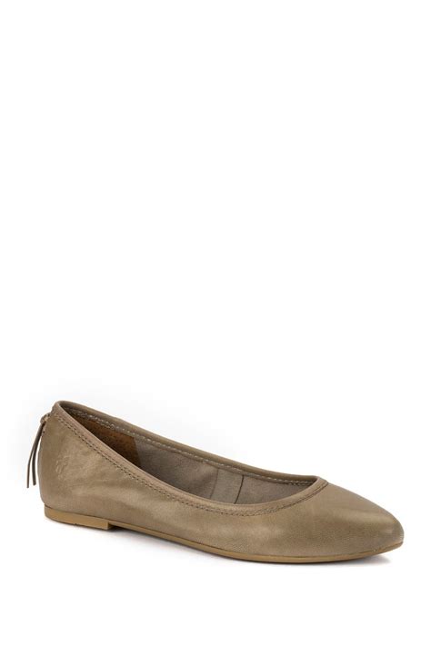 Frye Regina Leather Ballet Flat With Images Leather Ballet Flats
