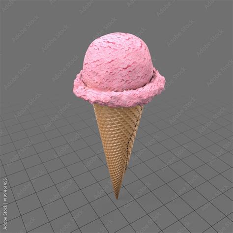 Ice Cream Cone Stock 3d Asset Adobe Stock