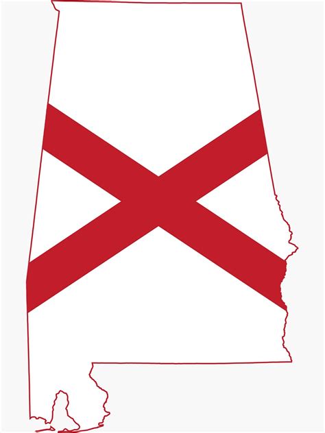 Flag Map Of Alabama Sticker For Sale By Abbeyz71 Redbubble