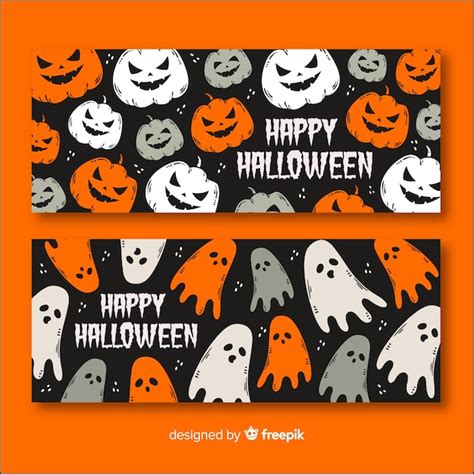 Free Vector Halloween Banner Concept