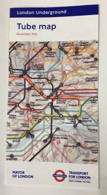 NOVEMBER 2022 LONDON Underground Tube Map NEW Elizabeth Line 1ST CLASS