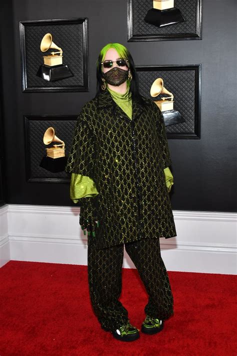 Billie Eilishs Gucci Outfit At The 2020 Grammys Popsugar Fashion Photo 4
