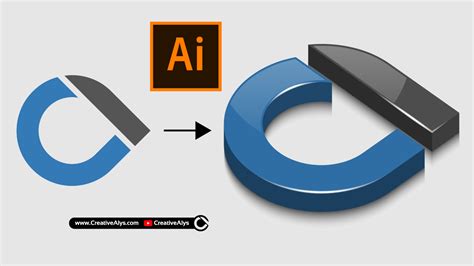 How To Create 3d Glossy Logo In Adobe Illustrator Easy Tutorial