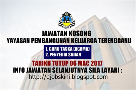 Pegawai pembangunan masyarakat s41 3. Jawatan Kosong Yayasan Pembangunan Keluarga Terengganu ...