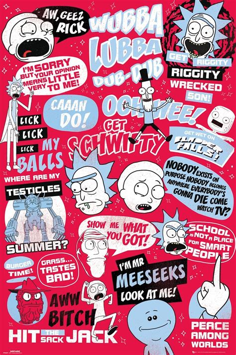 Rick And Morty Quotes Maxi Poster