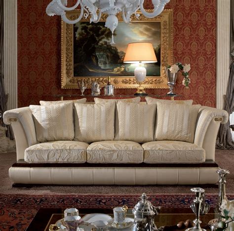 Living Room Sofa Set Made Of Solid Wood Lexus Turri