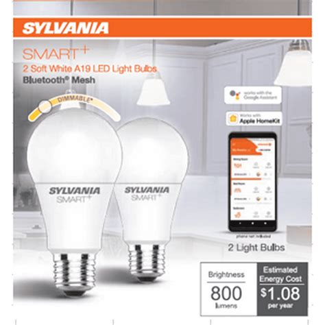 Sylvania Smart Bluetooth A19 Light Bulb 60w Replacement Dimmable