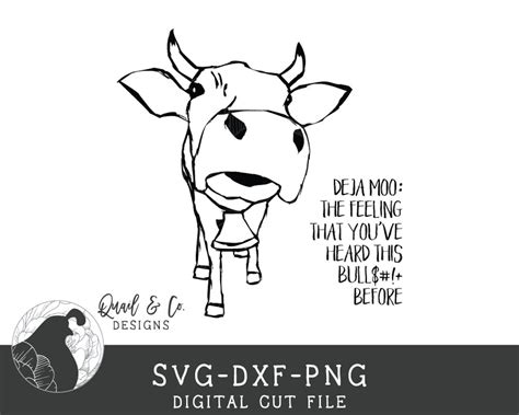 SVG Files Deja Moo Svg Cow Svg Cow Face Svg Funny Cow Svg Etsy New