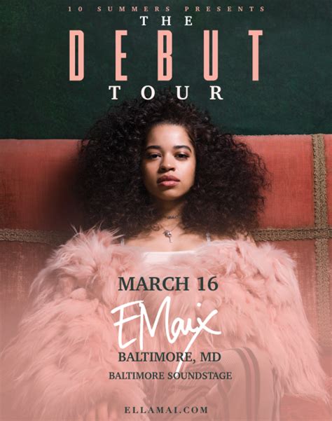 10 Summers Presents The Debut Tour With Ella Mai Baltimore Soundstage