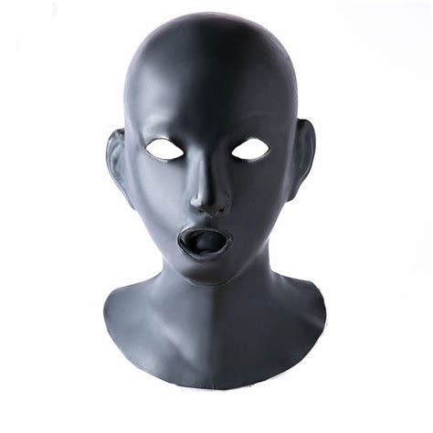 Buy Latex Sex Mask Bondage Hood Adult Fetish Toys Bdsm Mask Zipper At