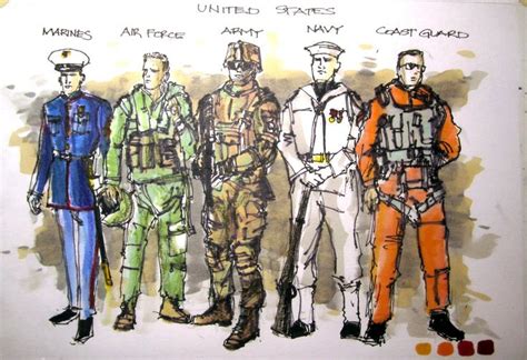 Military Series Us Armed Forces All Who Served Time Lapse Drawing