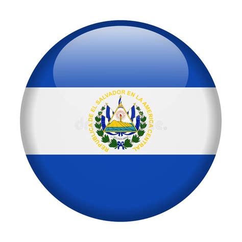 El Salvador Flag Vector Round Icon Stock Illustration Illustration Of