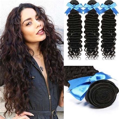 Indian Deep Wave Virgin Hair Weave 3 Bundle Curly Human Hair Extension