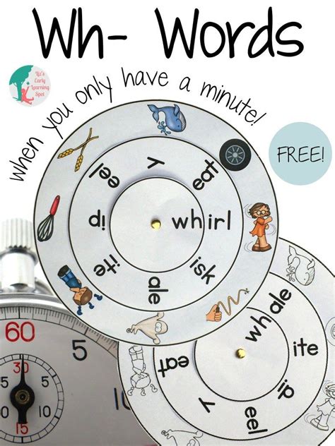 Grab Your Free Wh Digraph Word Wheel Youll Find Links To Ch Sh