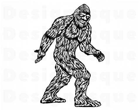 Bigfoot Svg Bigfoot Clipart Sasquatch Svg Bigfoot Cut Files For