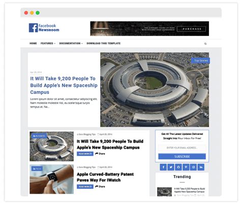 FB Newsroom - Professional News blogger Templates 2020