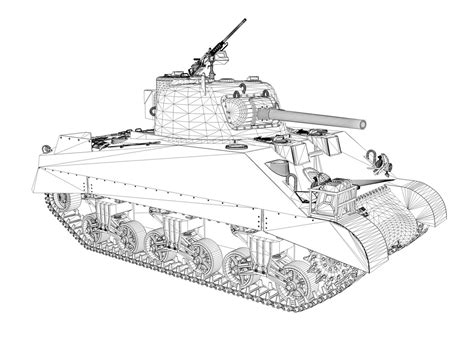 Sherman Tank Sketch At Explore Collection Of
