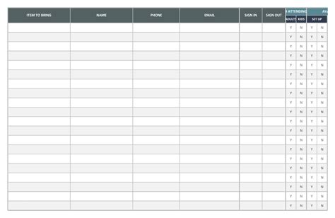 Sign In Sheet Template Free Printable 39 Sign Up Sheet And Sign In