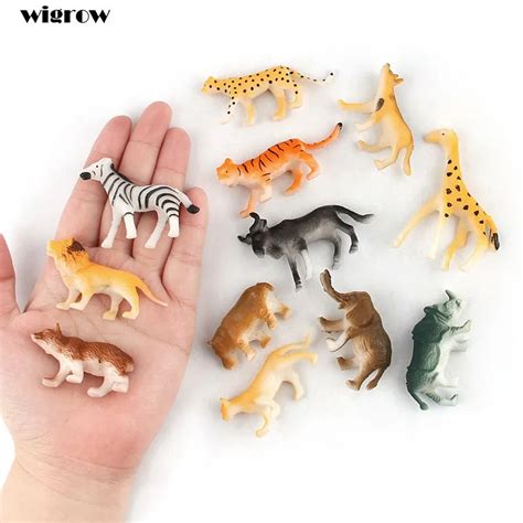 Small Wild Animal Figures Mini Plastic Toy For Kid Boy Wild Animal