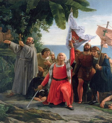 Die Erste Landung Von Christoph Kolumbus 1450 1506 In Amerika 1862