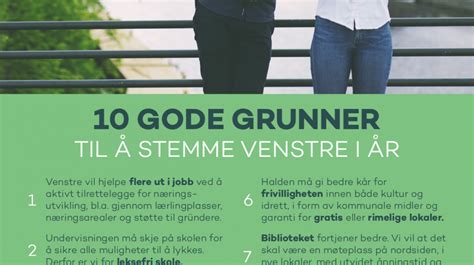 Ti Grunner Til å Stemme Venstre Halden Venstre