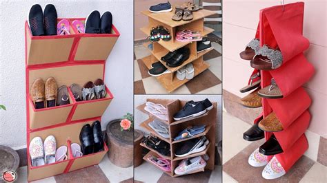 11 Shoe Stand Ideas From Waste Cardboard Diy Shoe Rack