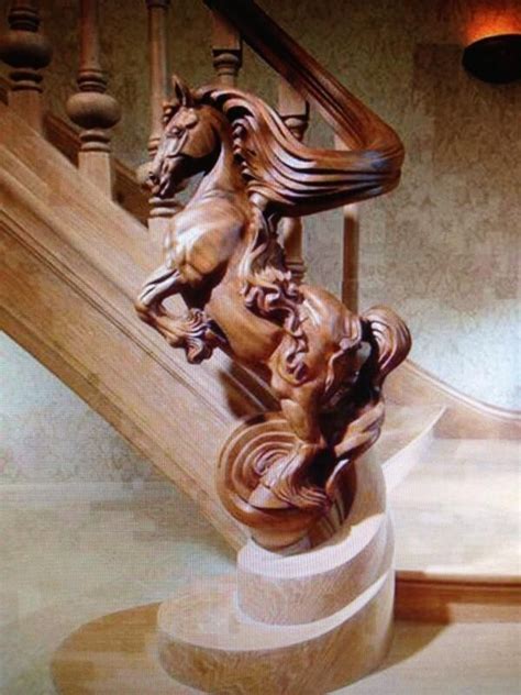 Horse Stair Banister Stairway Design Statue Driel