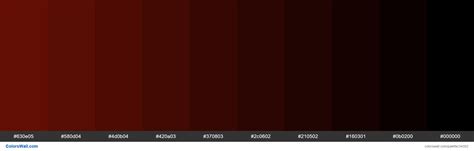Shades Xkcd Color Reddy Brown 6e1005 Hex Colors Palette Colorswall