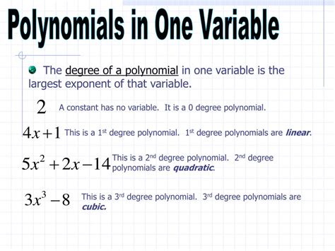 Ppt Polynomials Powerpoint Presentation Free Download Id4707772