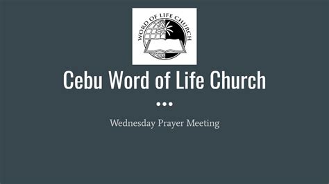 Wol Wednesday Prayer Meeting July 1 2020 Youtube