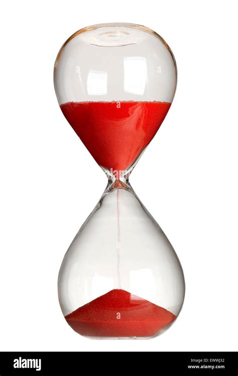 Red Sand Hourglass Stock Photo Alamy