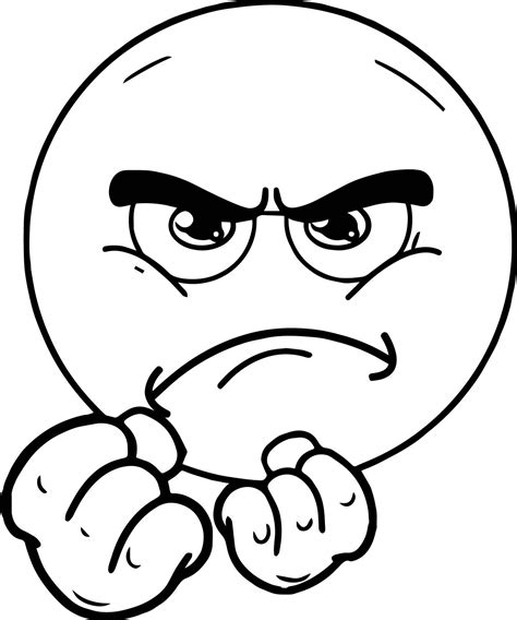 Angry Face Coloring Page At Free Printable Colorings Images And